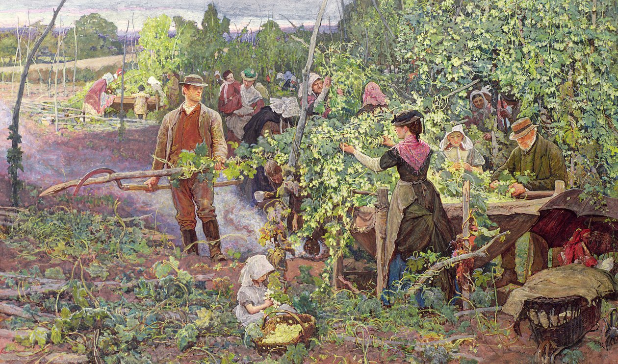 Hopfenpflücker, ca. 1870 von William Small