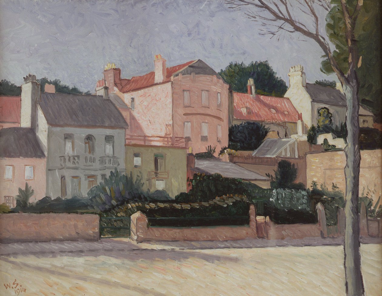 Häuser in Hampstead, 1914 von William Strang