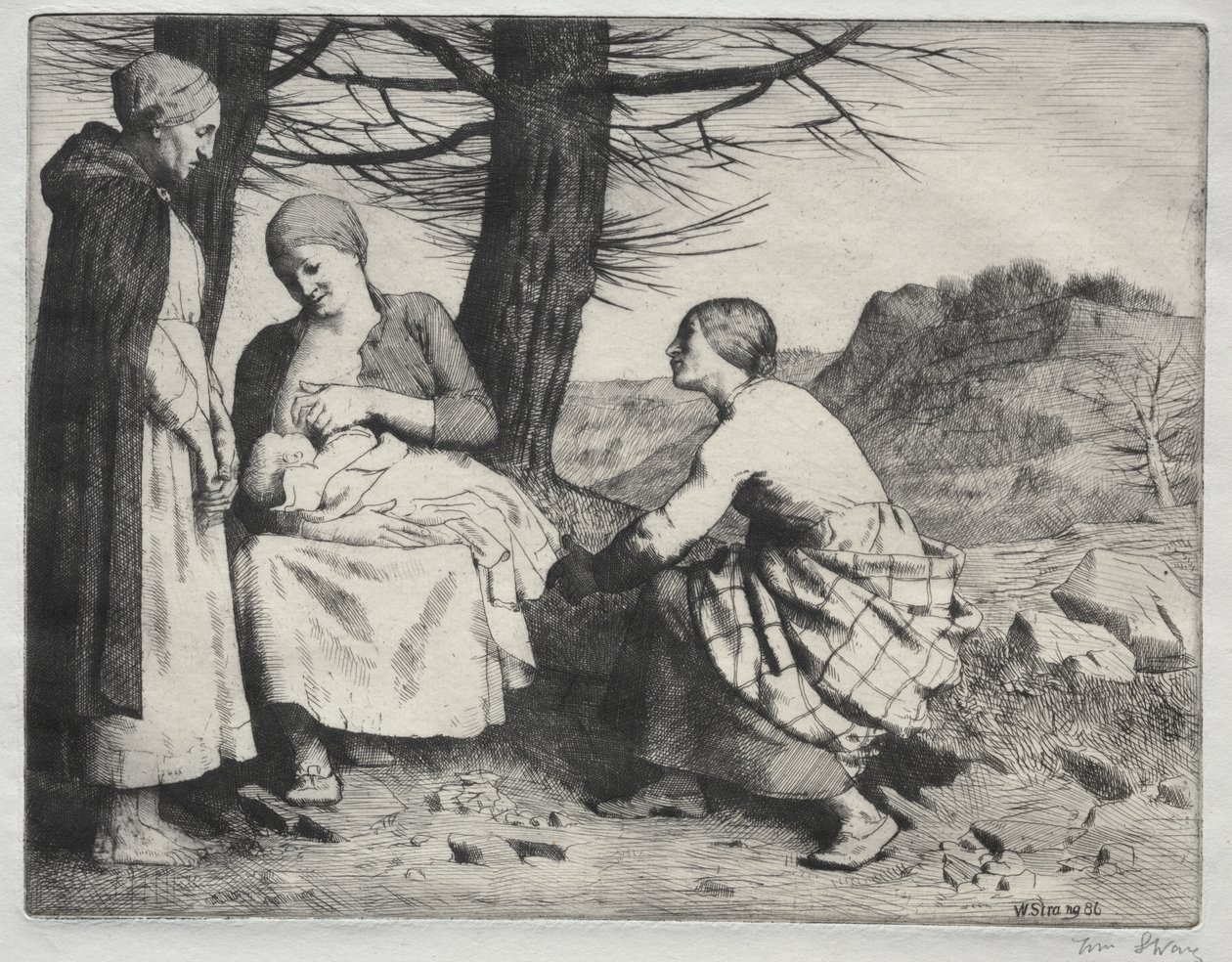 Frau und Kind von William Strang