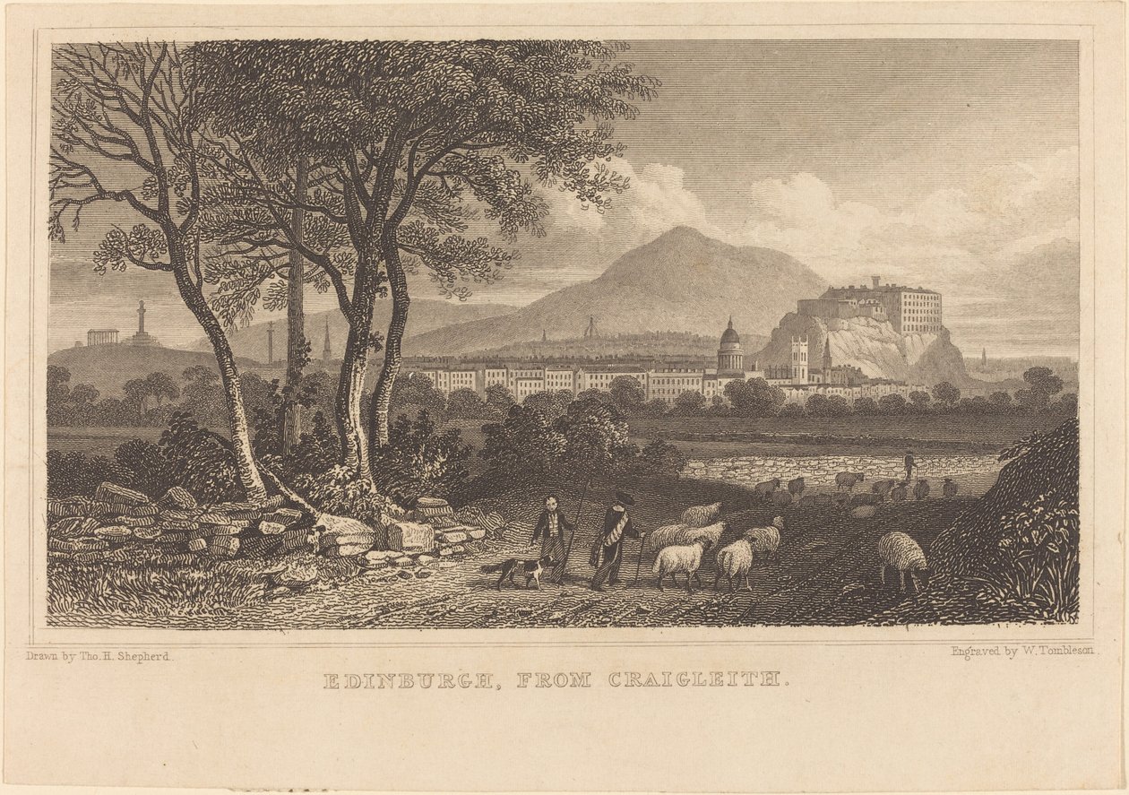 Edinburgh, von Craigleith von William Tombleson after Thomas Hosmer Shepherd
