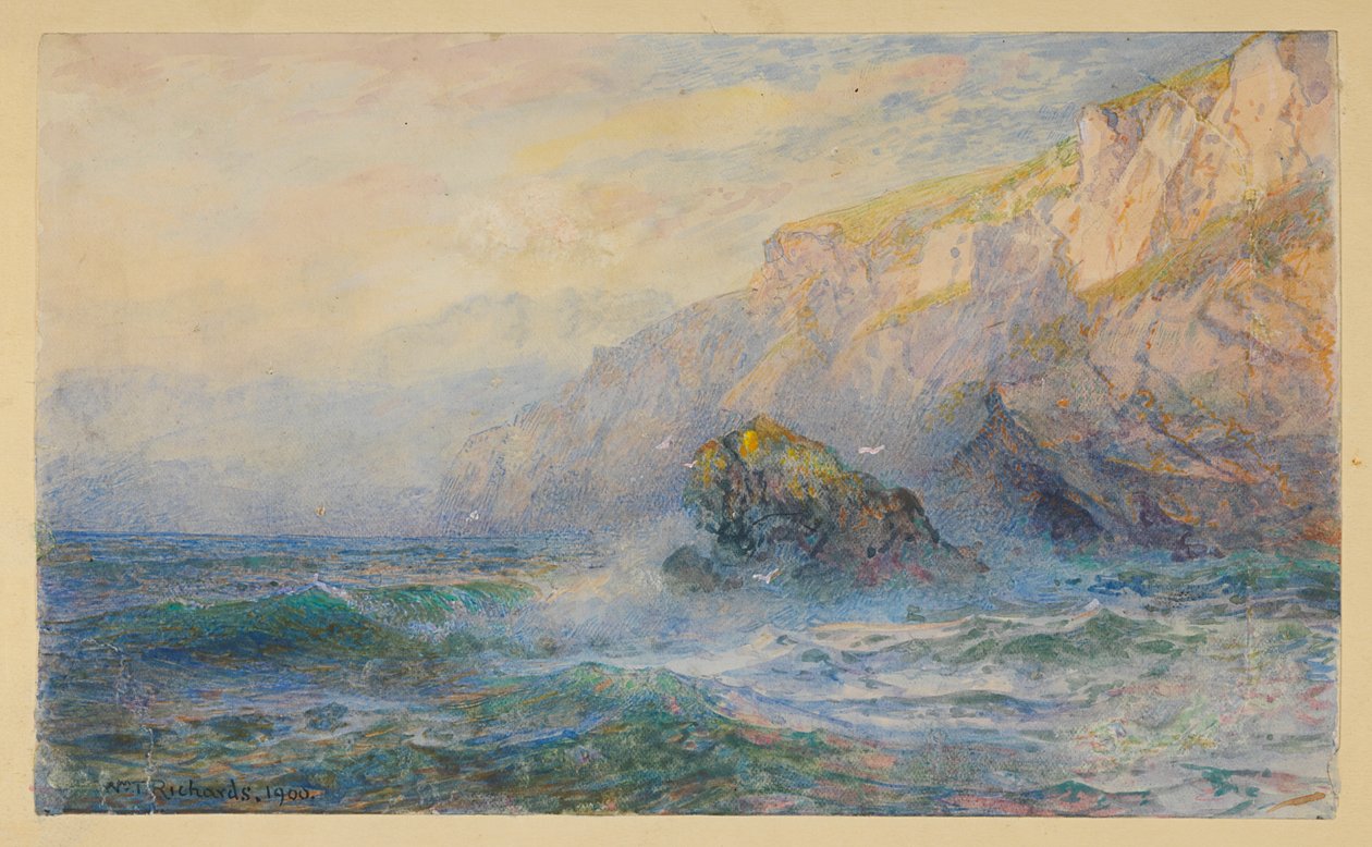 Studie nach "At Icart Point, Guernsey" von William Trost Richards