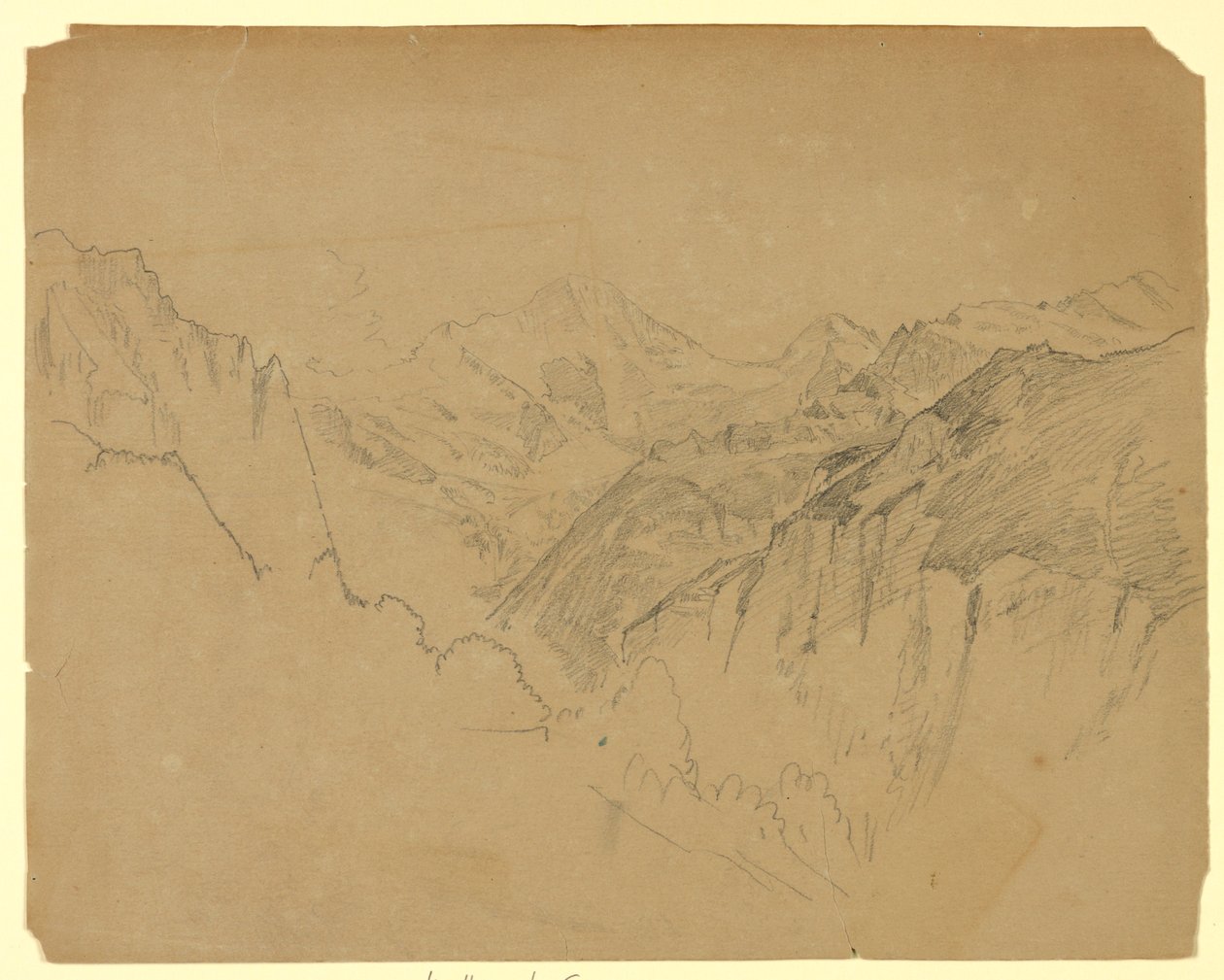 Studie der Landschaft, Lauterbrunnen, Schweiz von William Trost Richards