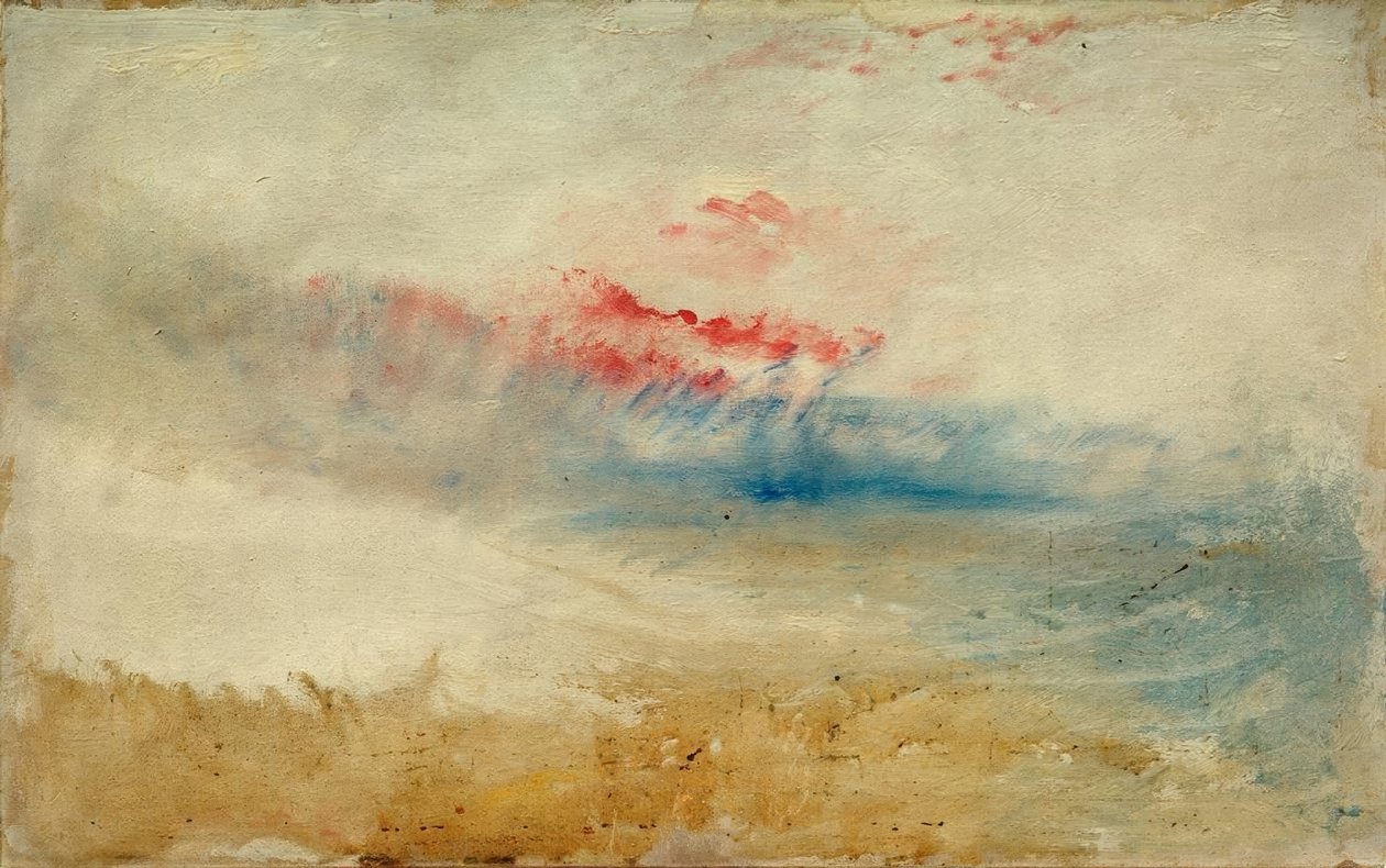 Roter Himmel über einem Strand von Joseph Mallord William Turner