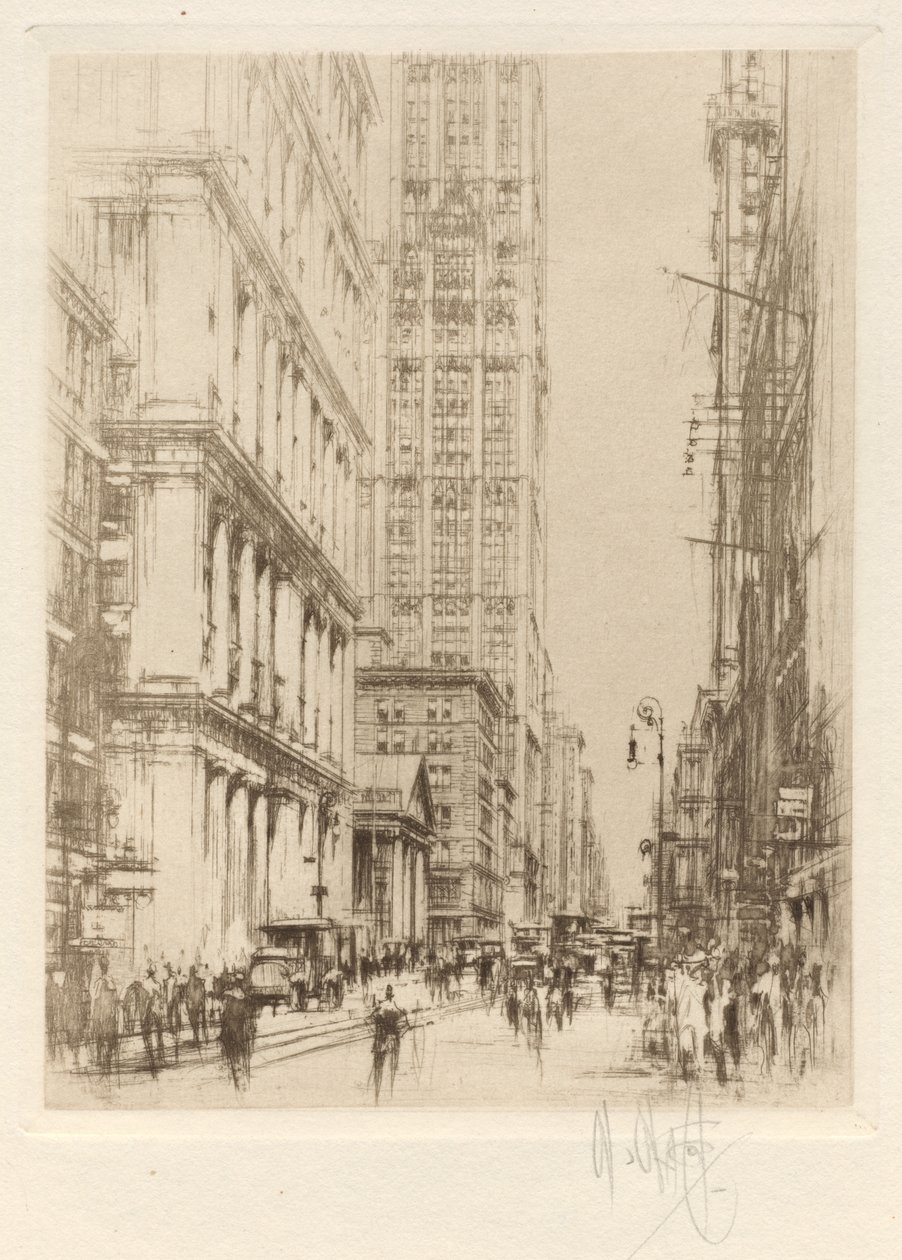 Lower Broadway, Downtown New York von William Walcot
