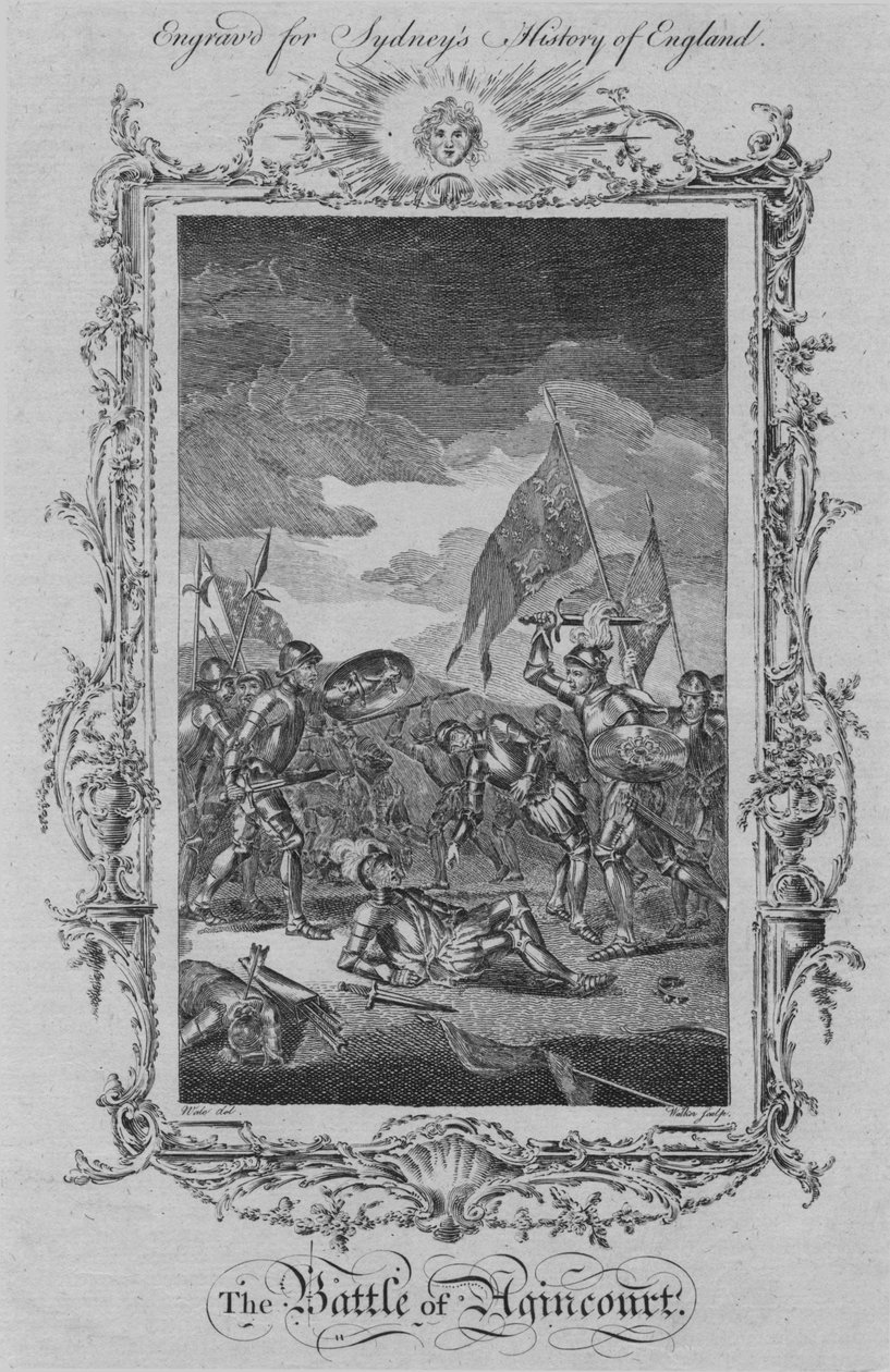 Die Schlacht von Agincourt, 1773 von William Walker