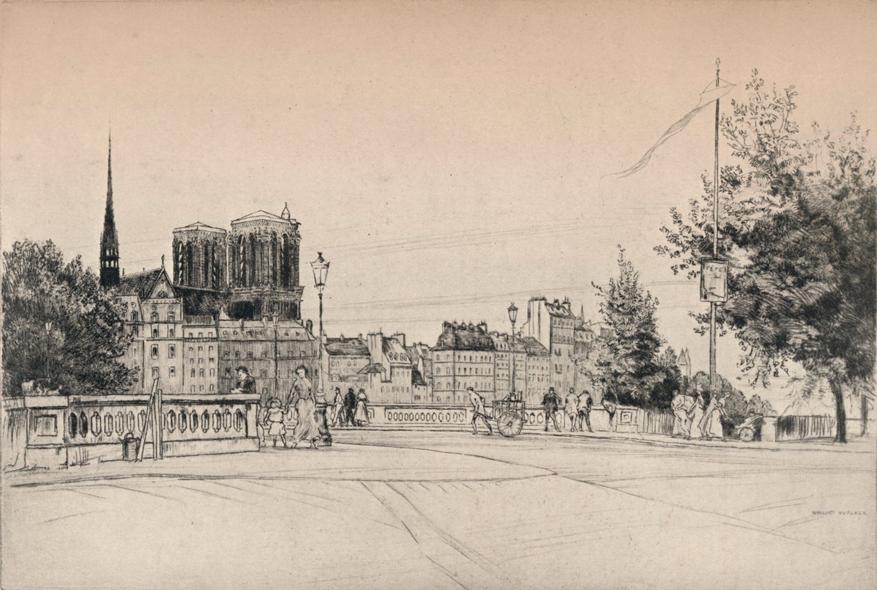 Die Türme von Notre-Dame, 1915 von William Walker