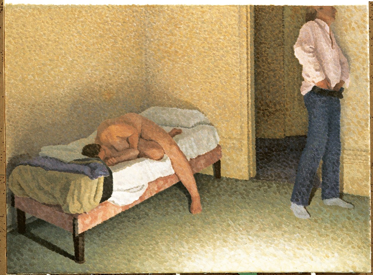 Interieur mit einer sich anziehenden Figur von William Wilkins