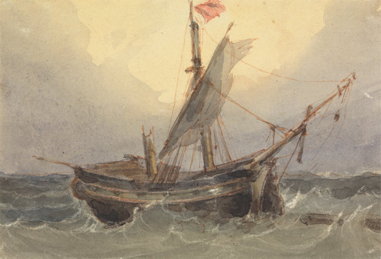 Schiff auf See von William Wyld