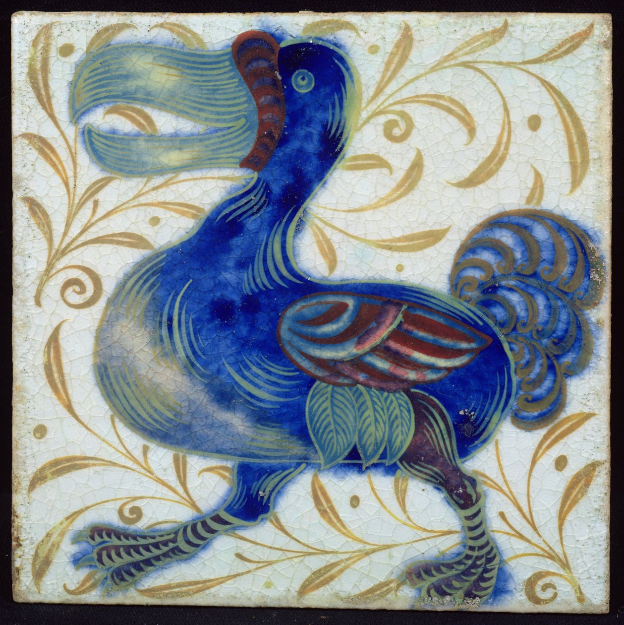 Fliese mit Vogeldesign von William de Morgan
