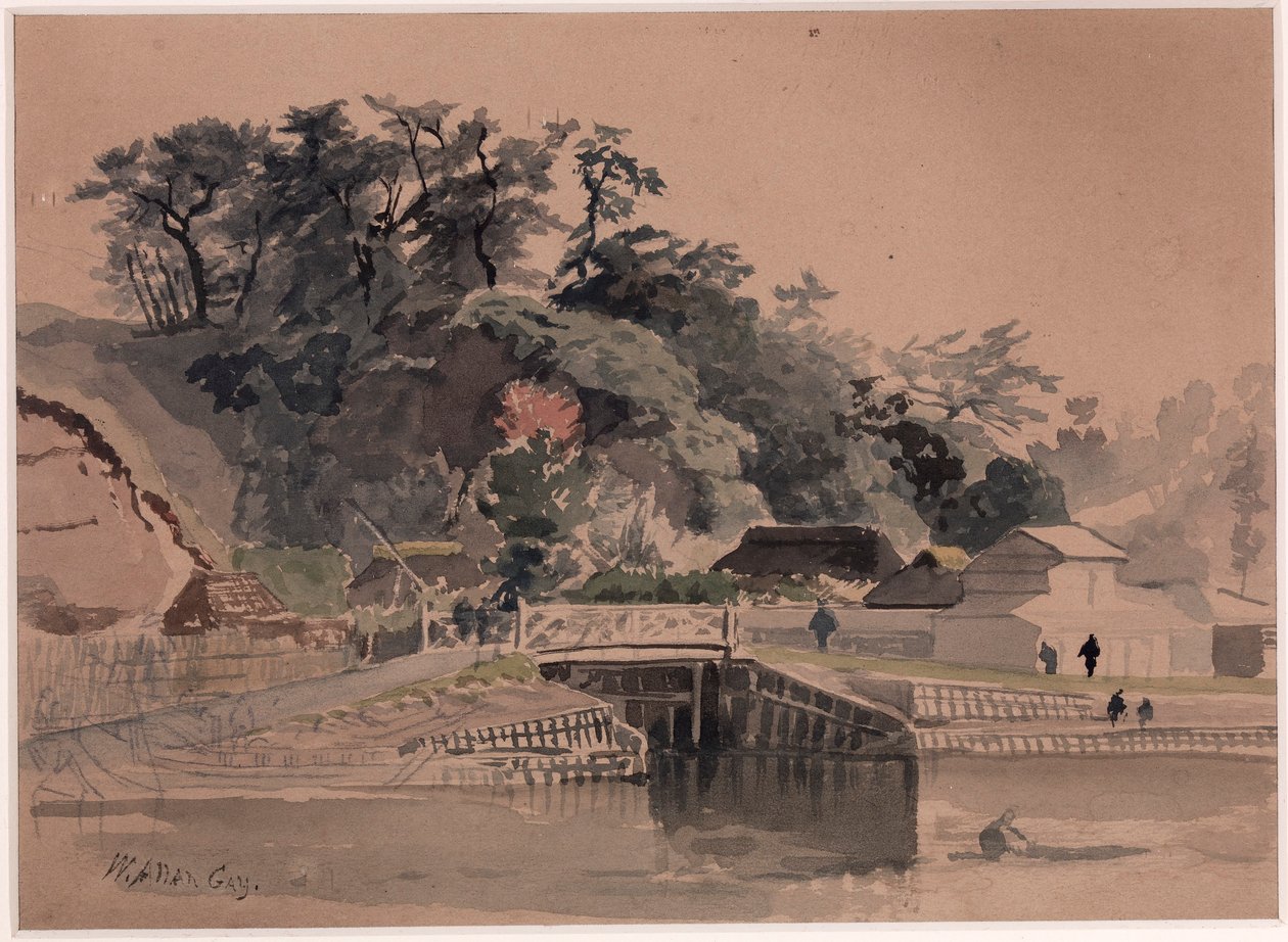 Landschaft mit Brücke von Winckworth Allan Gay