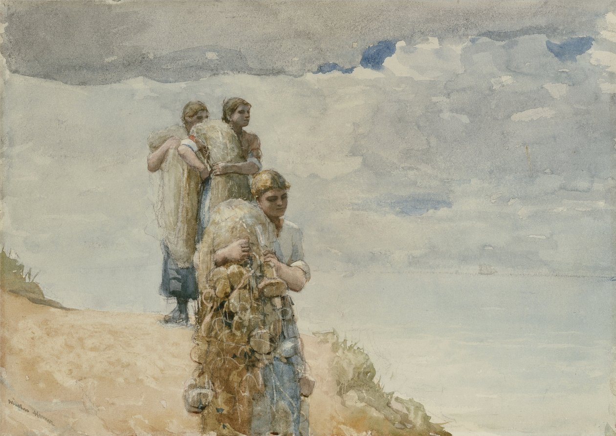 Auf der Klippe, Cullercoats von Winslow Homer