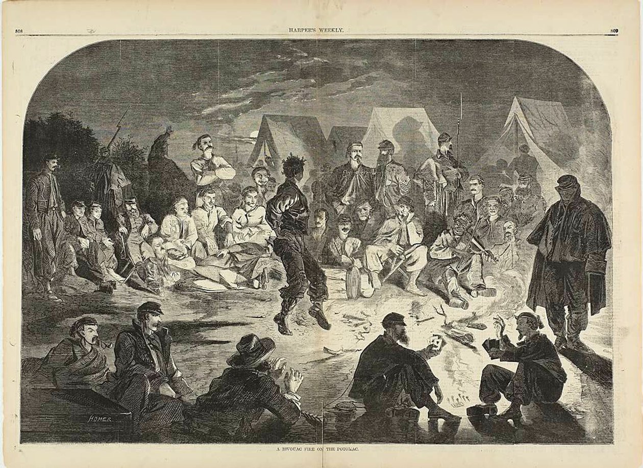 Ein Biwakfeuer am Potomac von Winslow Homer