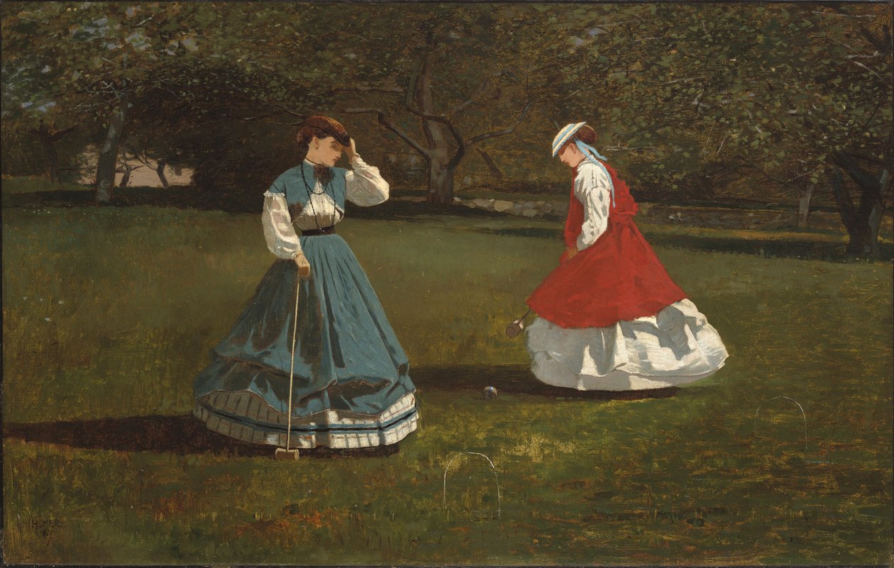Ein Spiel von Krocket von Winslow Homer