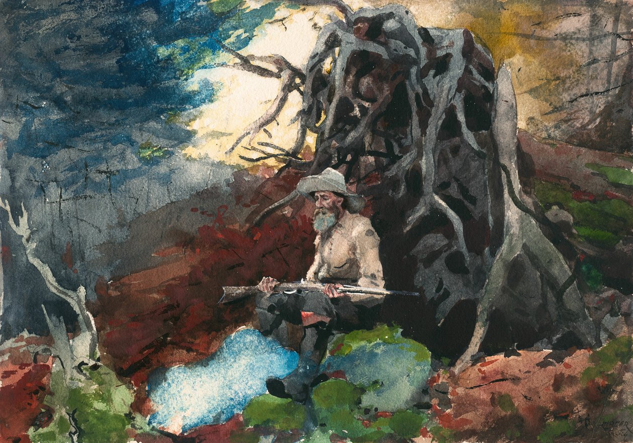 Lagerfeuer, Adirondacks von Winslow Homer