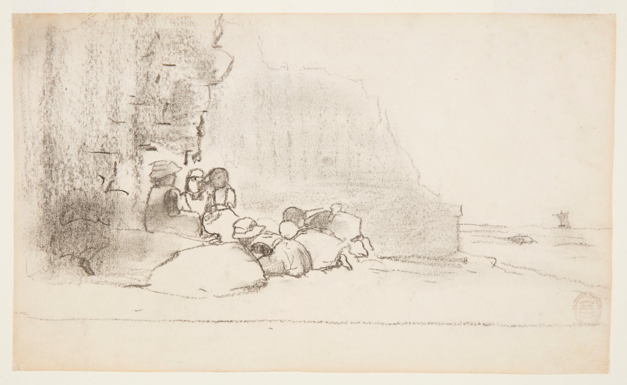 Kinder spielen am Strand, Cullercoats, England von Winslow Homer