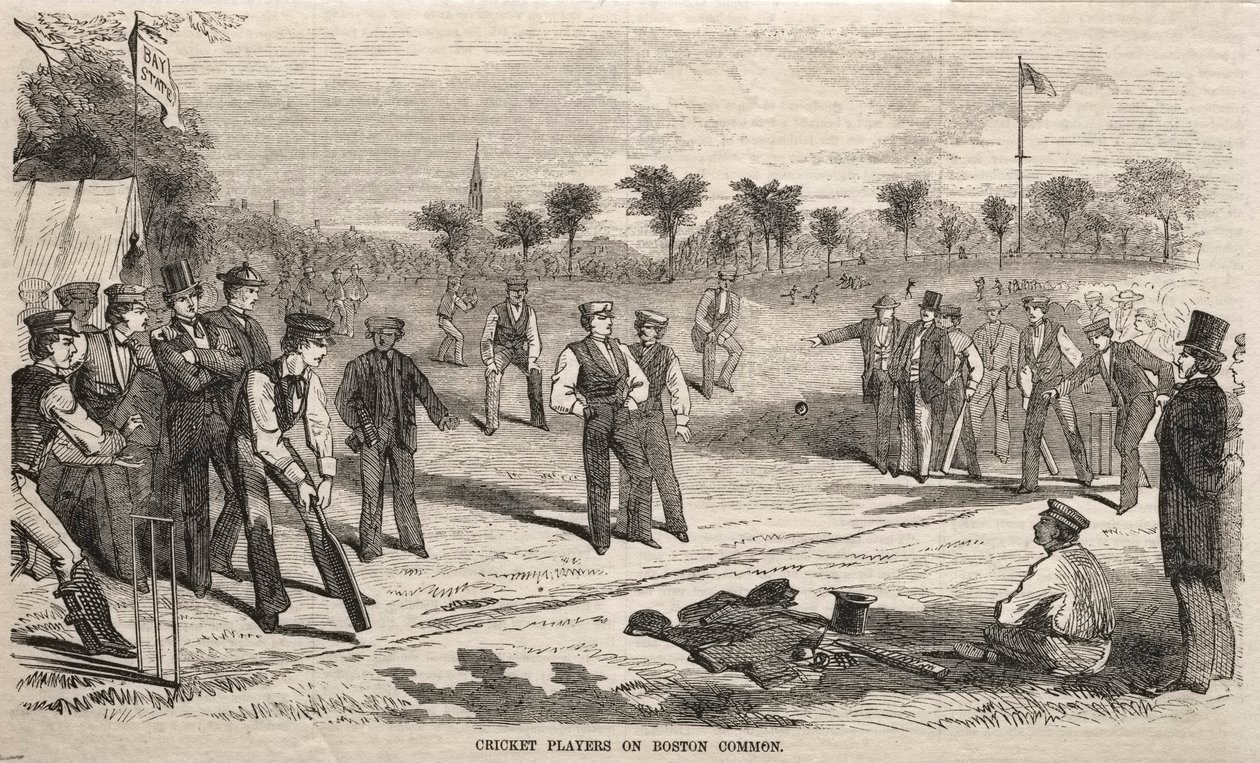 Cricketspieler auf dem Boston Common, 1859 von Winslow Homer
