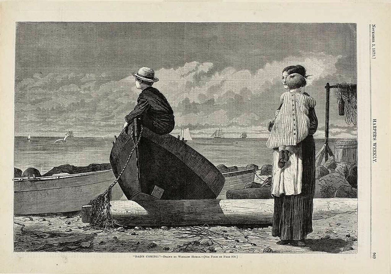 „Papa kommt!“ von Winslow Homer