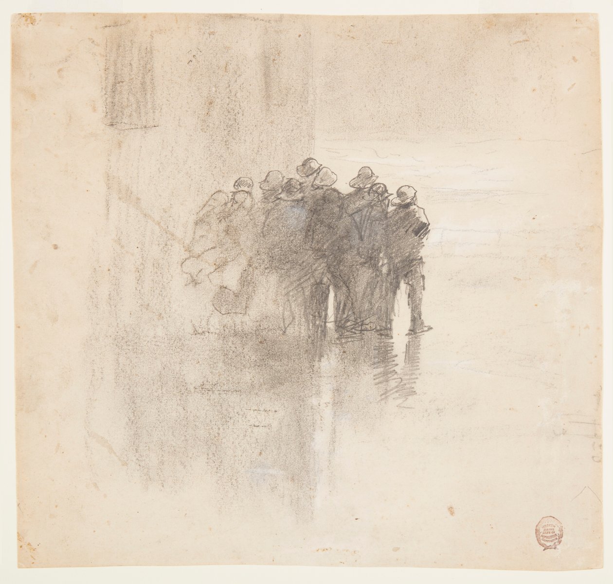 Fischer in Ölzeug, Cullercoats, England, 1881 von Winslow Homer