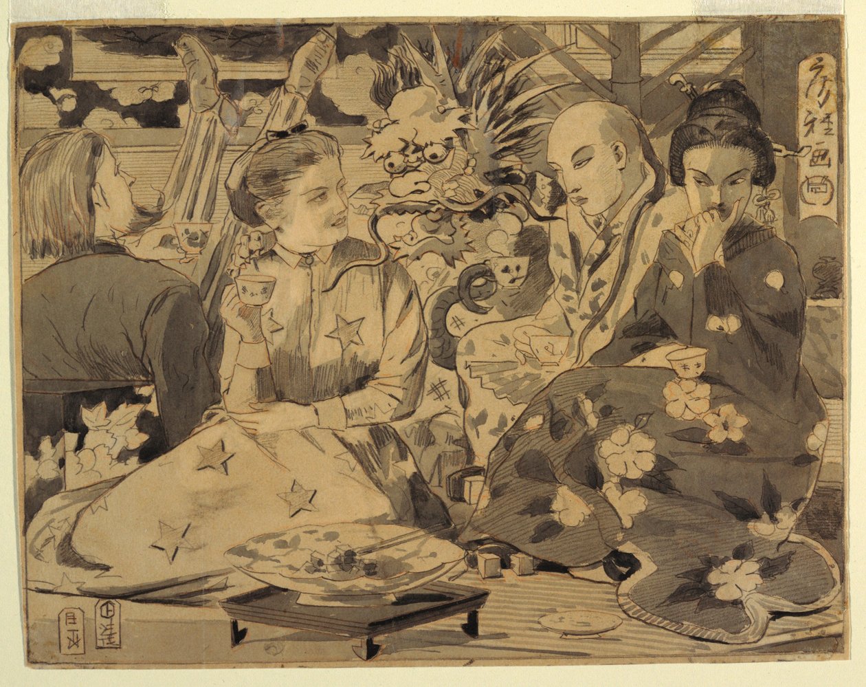 Internationale Teeparty, ca. 1867 von Winslow Homer