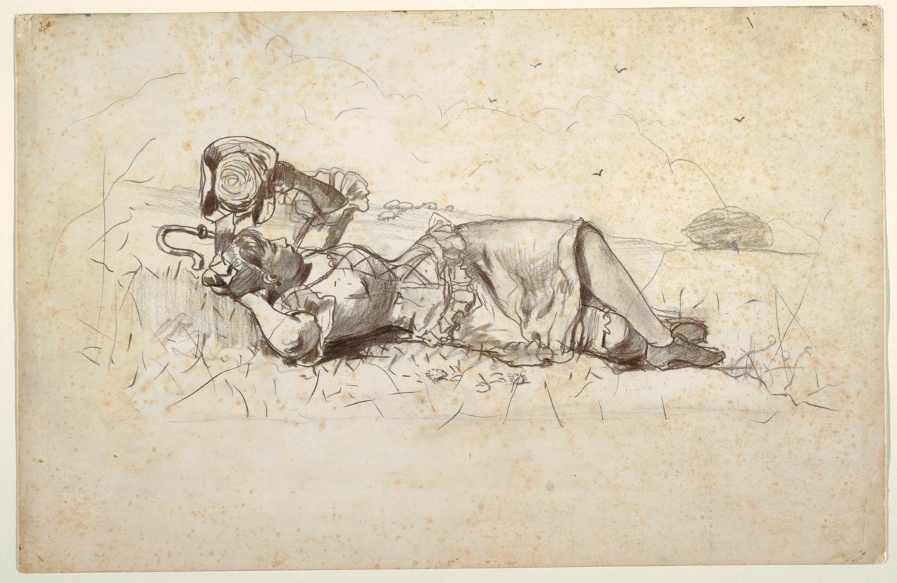 Hirtin ruht, 1877 von Winslow Homer