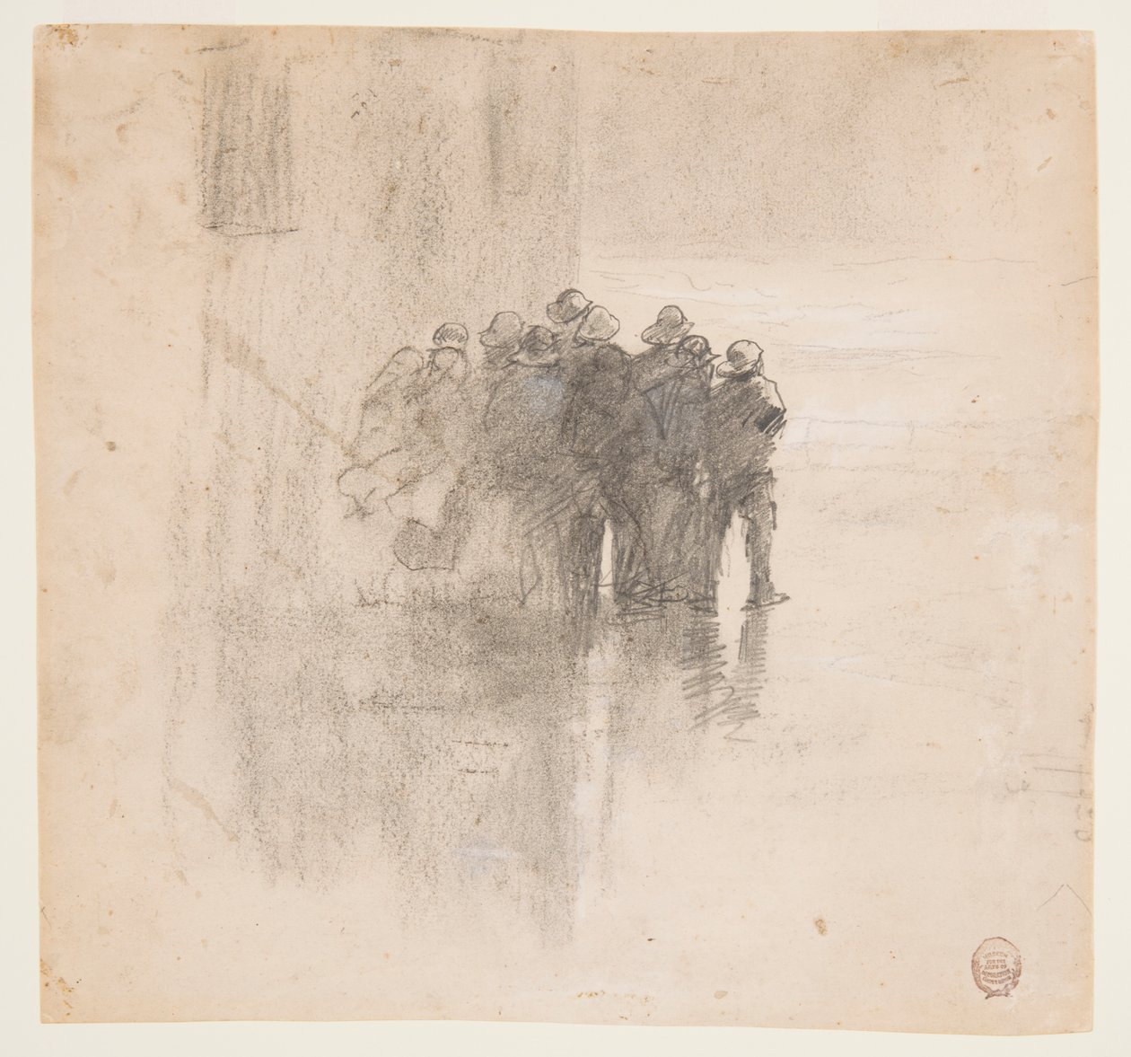 Fischer in Ölzeug, Cullercoats, England von Winslow Homer