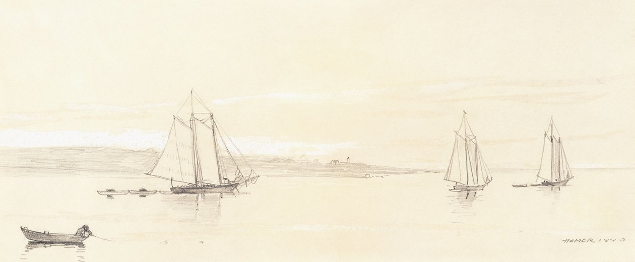 Fischereiflotte in Gloucester von Winslow Homer