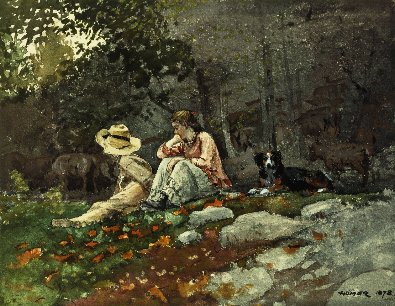 Schafherde, Houghton Farm von Winslow Homer