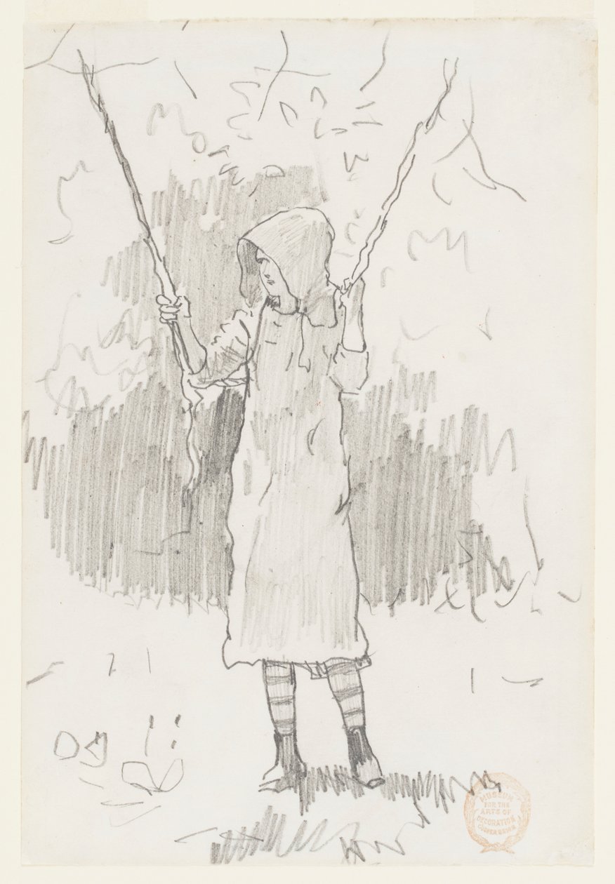 Mädchen auf einer Schaukel von Winslow Homer