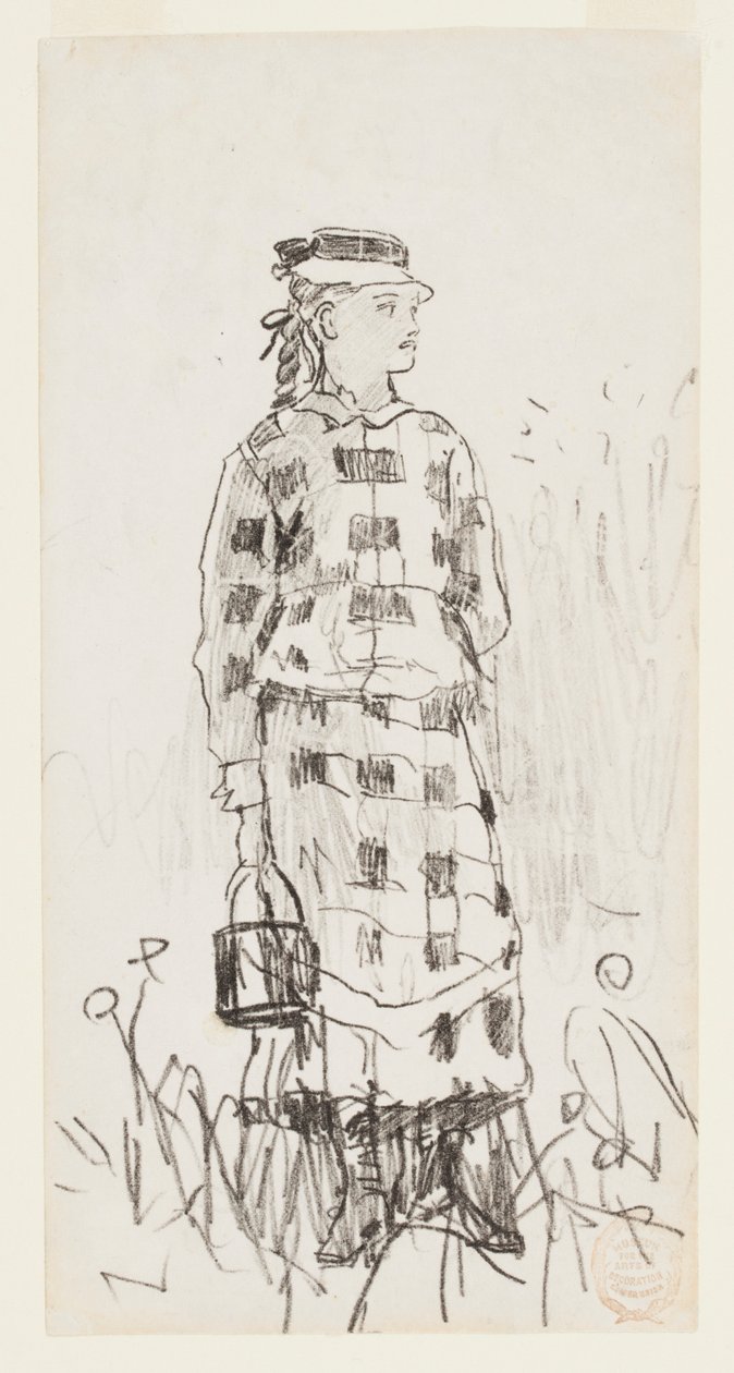 Mädchen mit einem Eimer von Winslow Homer