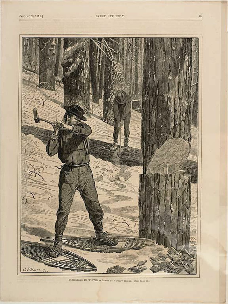 Holzfällerei im Winter von Winslow Homer
