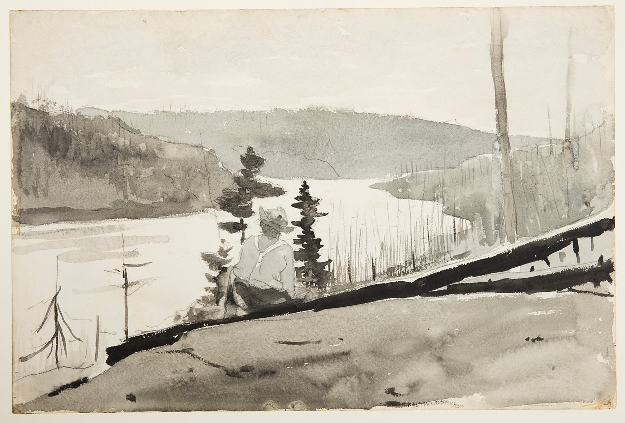 Bergfluss oder See von Winslow Homer