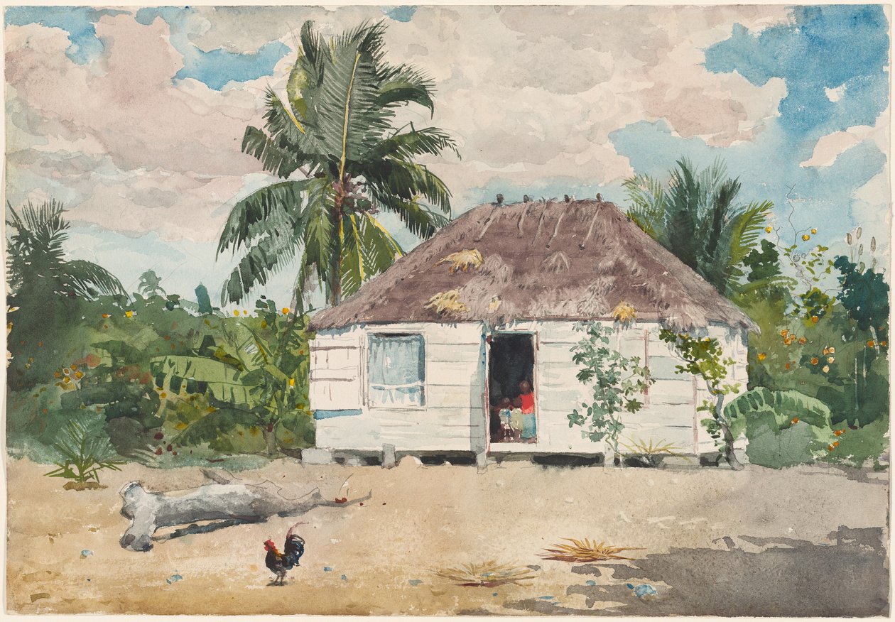 Einheimische Hütte in Nassau von Winslow Homer