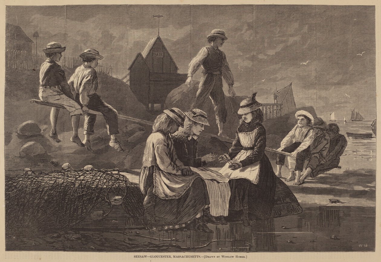 Wippe - Gloucester, Massachusetts, veröffentlicht 1874 von Winslow Homer