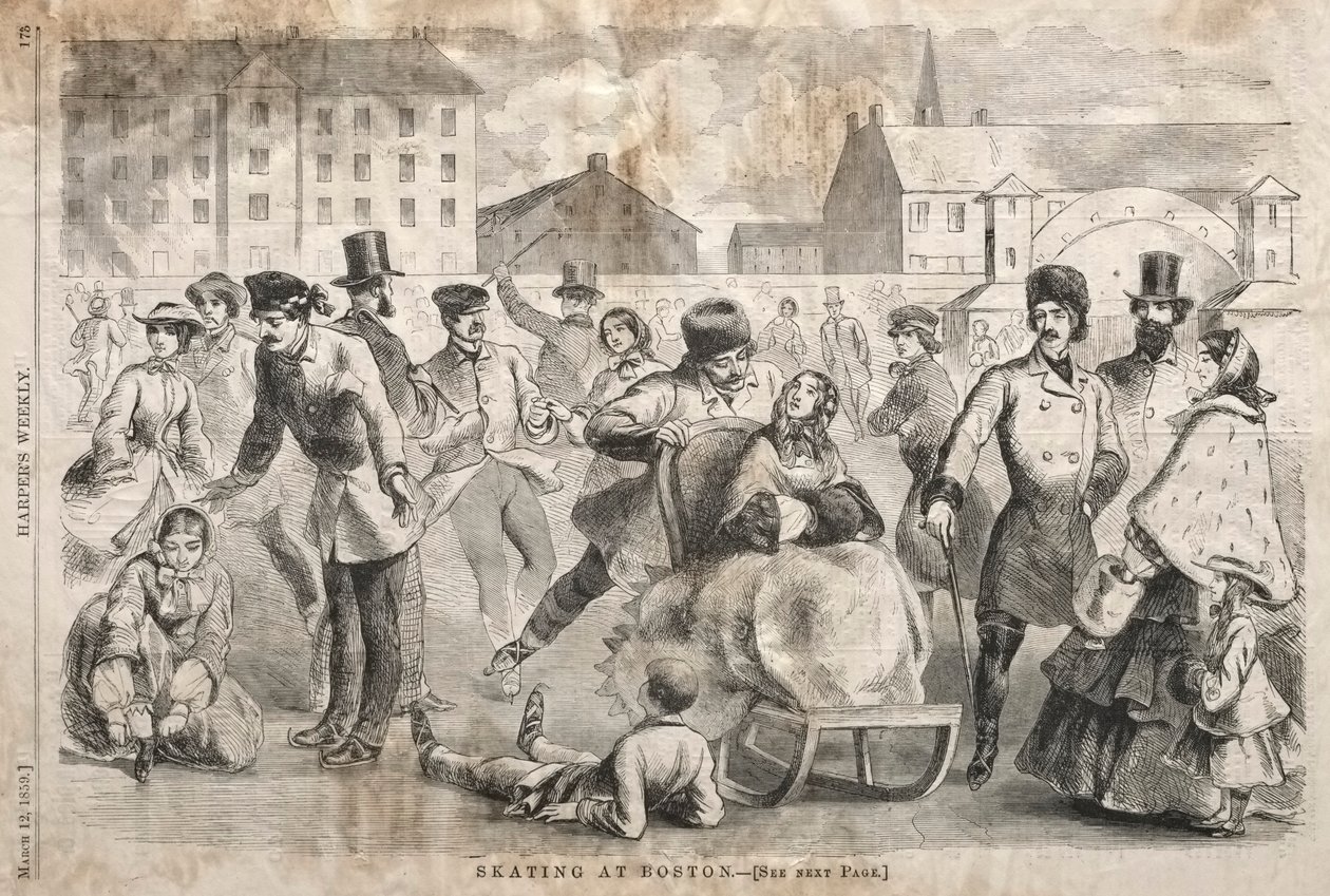 Schlittschuhlaufen in Boston von Winslow Homer