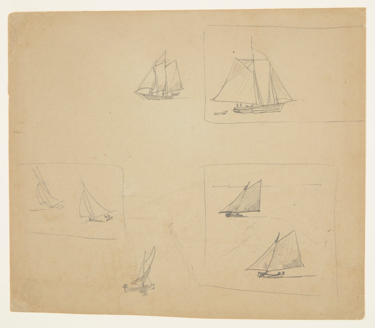Skizzen von Segelschiffen von Winslow Homer