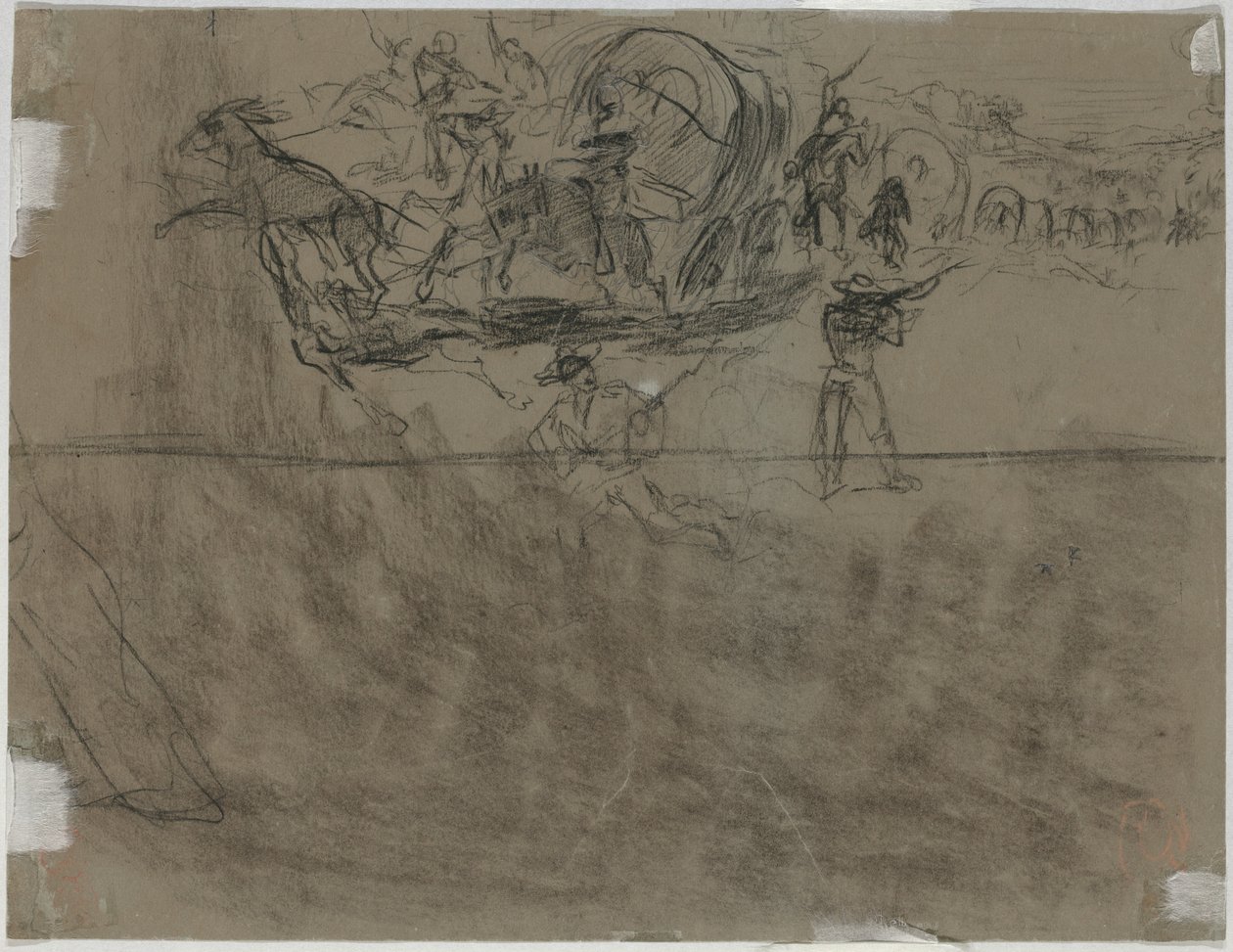 Scharmützel mit einem Wagenzug von Winslow Homer