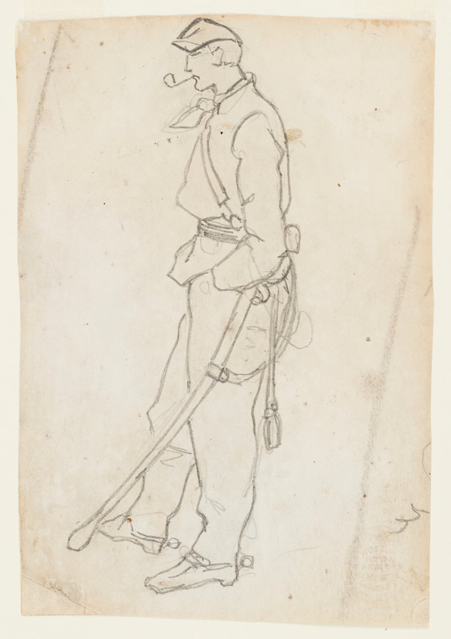 Soldat mit Schwert und Pfeife von Winslow Homer