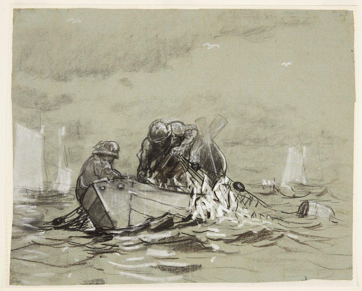 Studie für "Das Heringsnetz" von Winslow Homer
