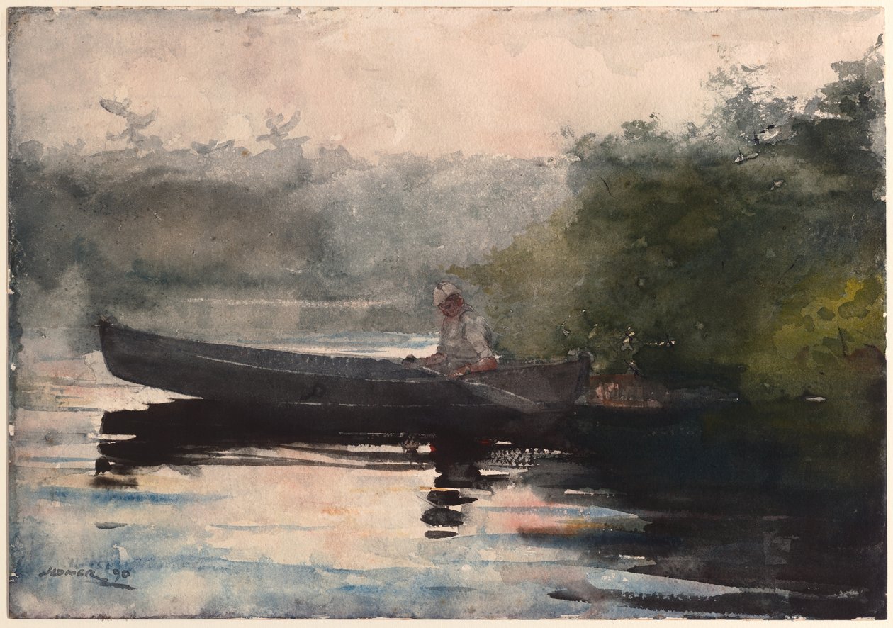 Das Ende des Tages, Adirondacks von Winslow Homer