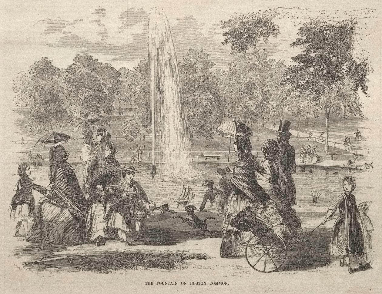 Der Brunnen im Boston Common von Winslow Homer