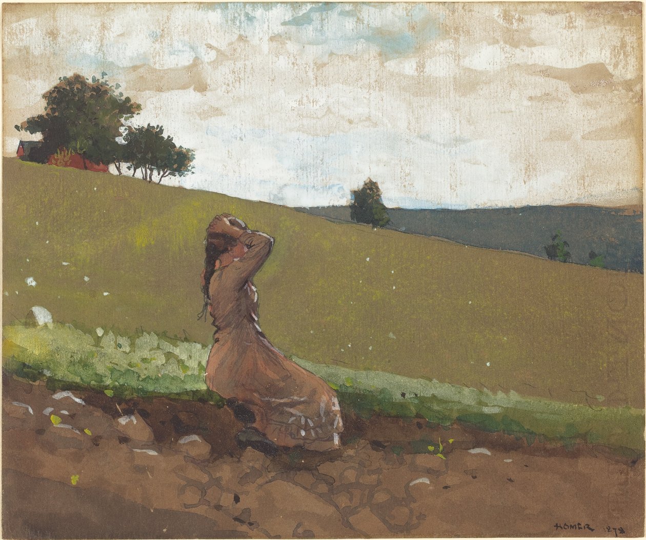 Der grüne Hügel von Winslow Homer