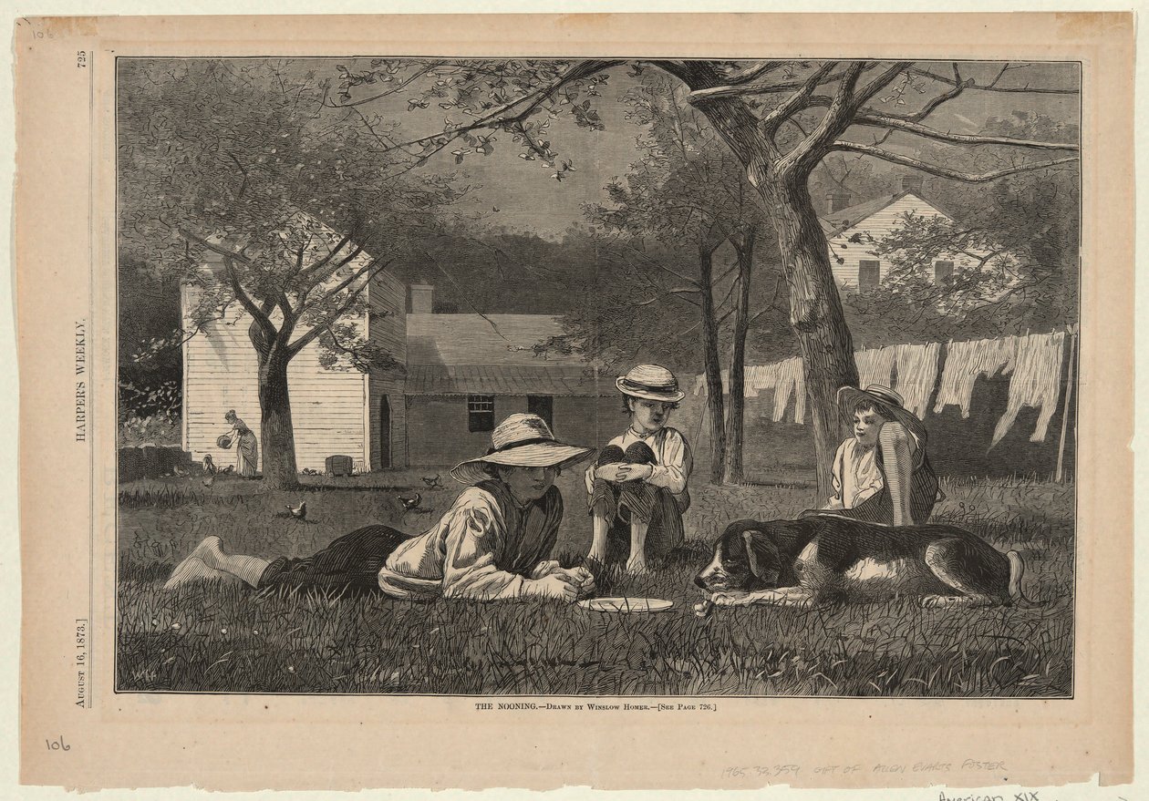 Mittagspause, aus Harper von Winslow Homer