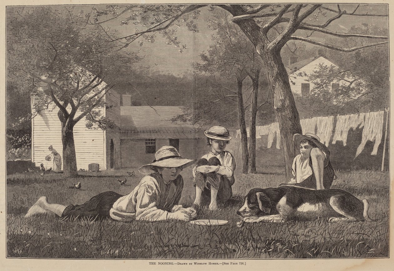 Die Mittagspause, veröffentlicht 1873 von Winslow Homer