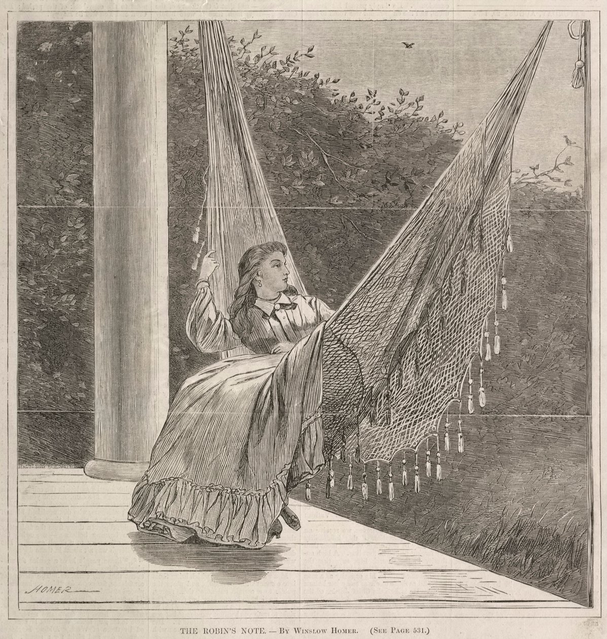 Die Notiz der Rotkehlchen, 1870 von Winslow Homer