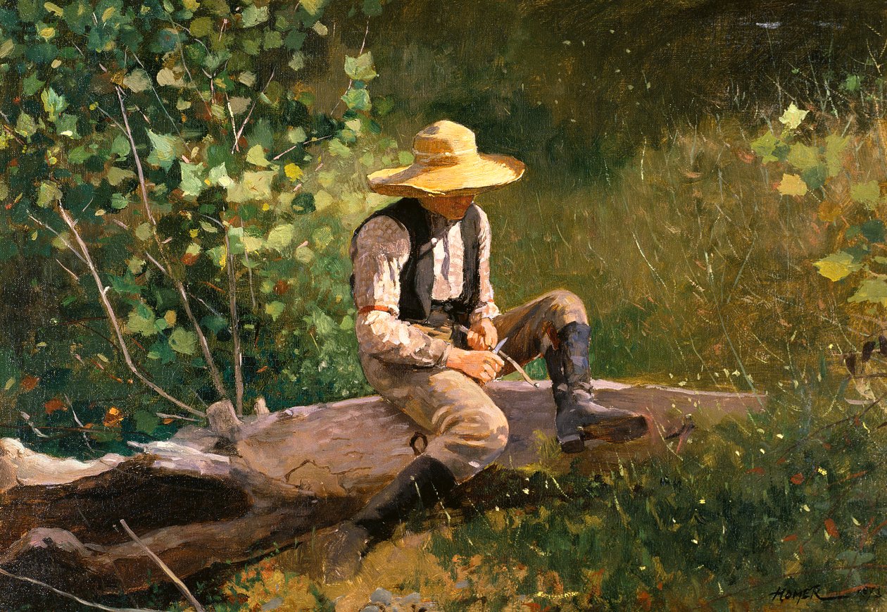 Der schnitzende Junge von Winslow Homer