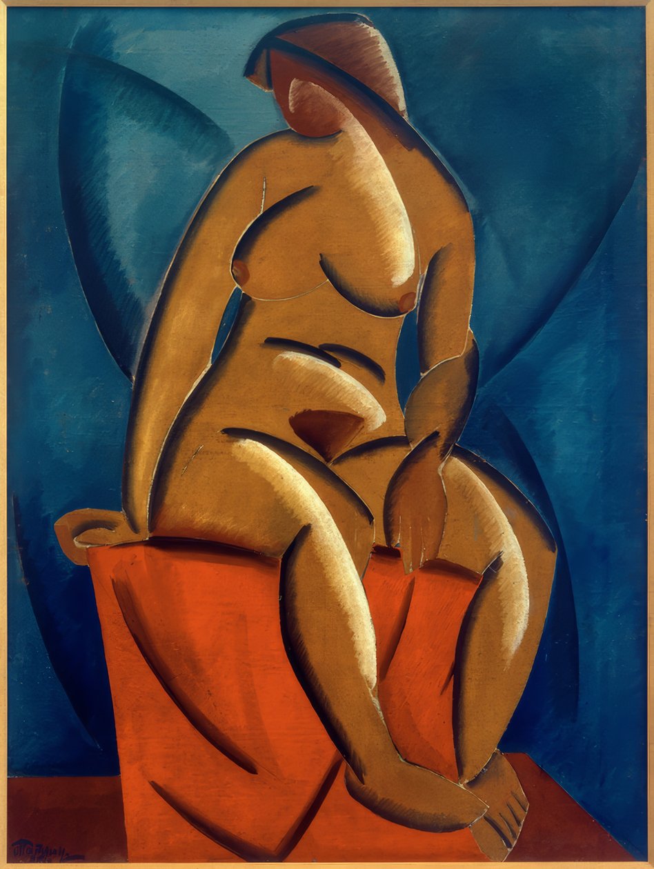 Weiblicher Akt (Komposition mit Akt) von Wladimir F. Tatlin