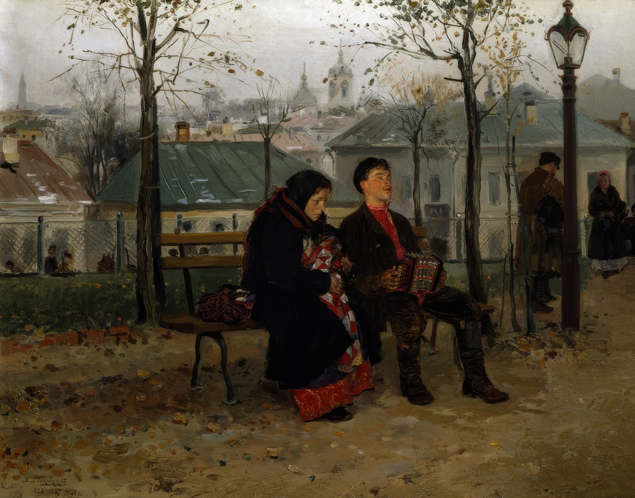 Auf dem Boulevard von Wladimir Jegorowitsch Makowski