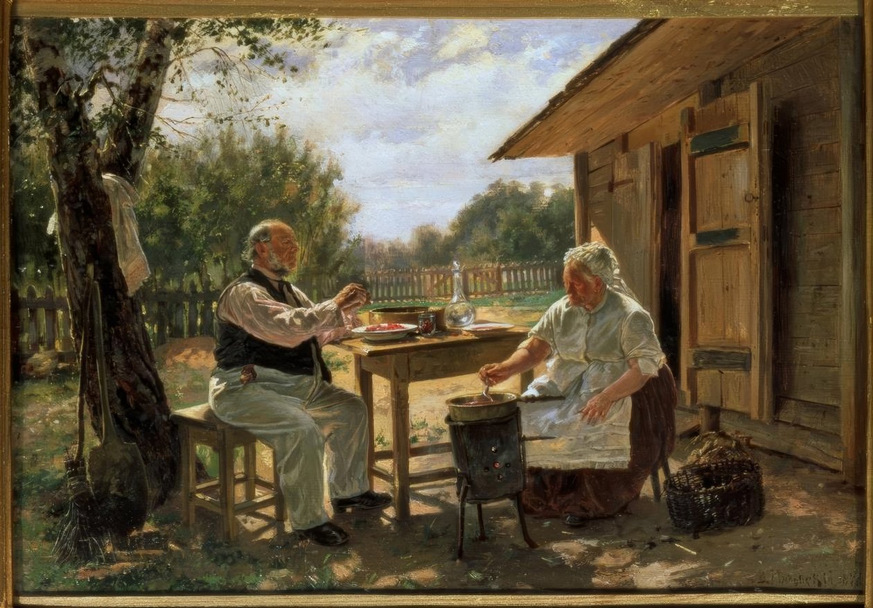 Beim Marmeladekochen von Wladimir Jegorowitsch Makowski