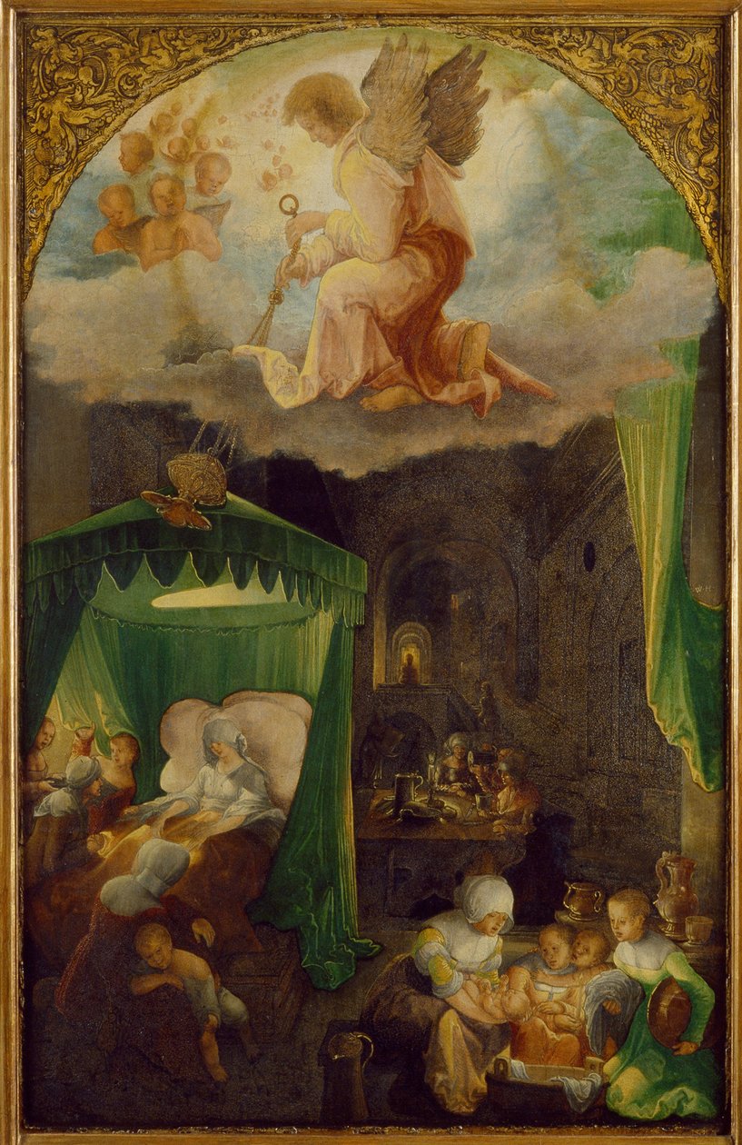 Die Geburt der Jungfrau, ca. 1521 von Wolf Huber