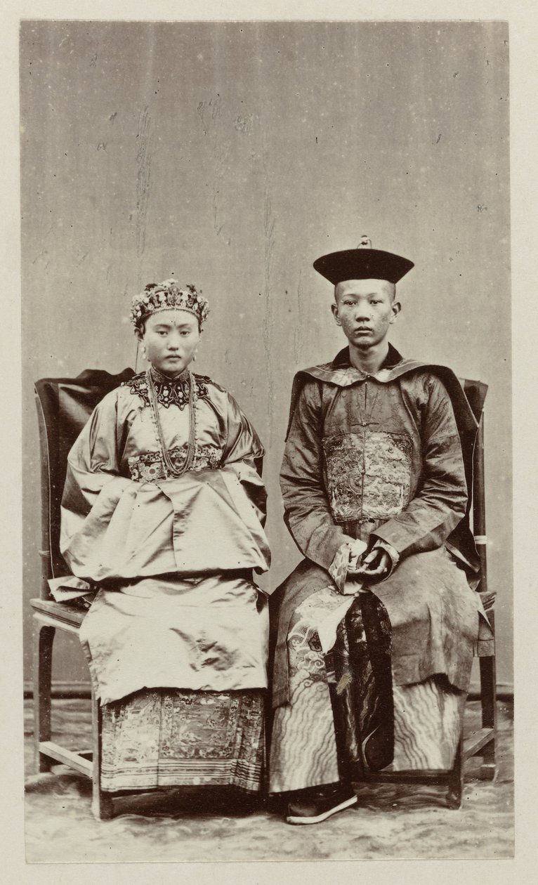 Chinesisches Brautpaar aus Ternate von Woodbury and Page
